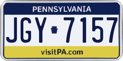 PA license plate JGY7157