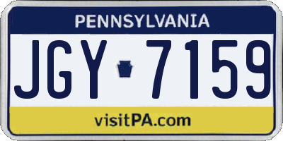 PA license plate JGY7159