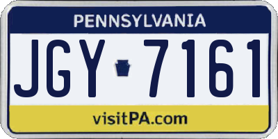 PA license plate JGY7161