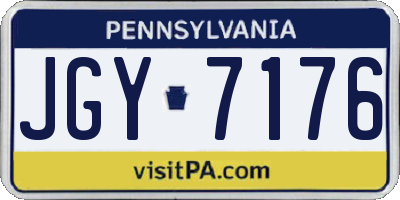 PA license plate JGY7176