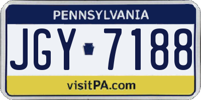 PA license plate JGY7188