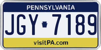 PA license plate JGY7189