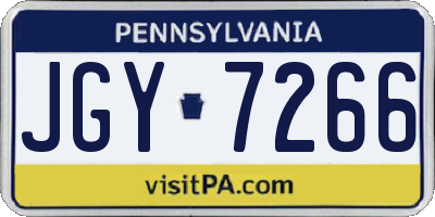 PA license plate JGY7266