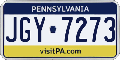 PA license plate JGY7273