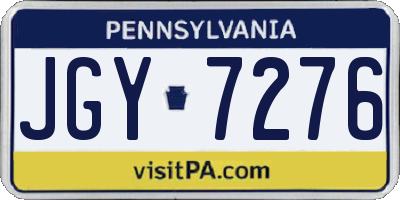 PA license plate JGY7276