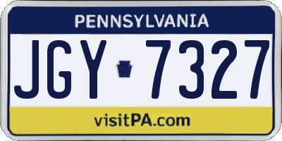 PA license plate JGY7327