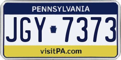 PA license plate JGY7373
