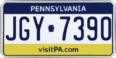 PA license plate JGY7390