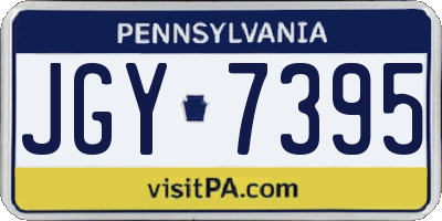 PA license plate JGY7395