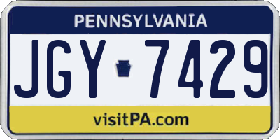 PA license plate JGY7429