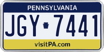 PA license plate JGY7441