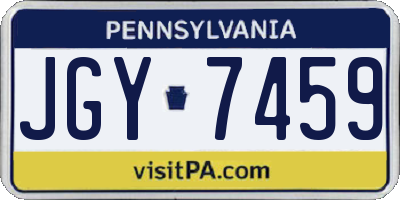 PA license plate JGY7459