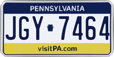 PA license plate JGY7464