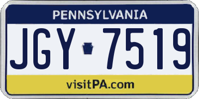 PA license plate JGY7519