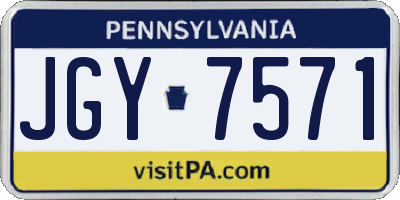 PA license plate JGY7571