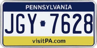 PA license plate JGY7628