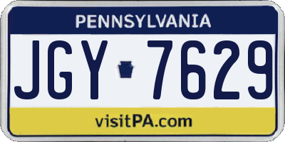 PA license plate JGY7629
