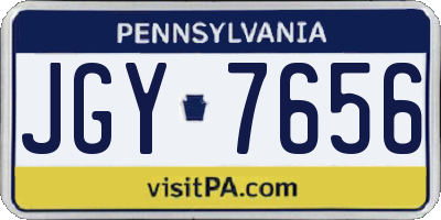 PA license plate JGY7656