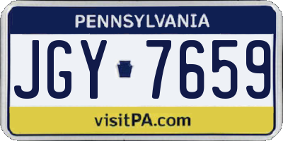 PA license plate JGY7659