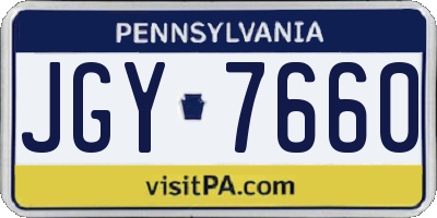 PA license plate JGY7660