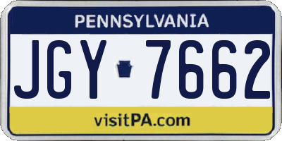 PA license plate JGY7662