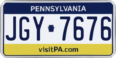 PA license plate JGY7676