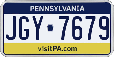 PA license plate JGY7679
