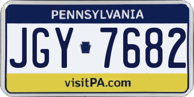 PA license plate JGY7682