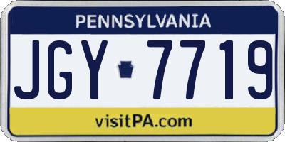 PA license plate JGY7719