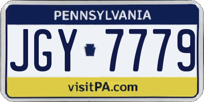 PA license plate JGY7779
