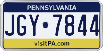 PA license plate JGY7844