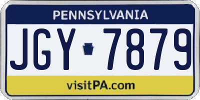PA license plate JGY7879