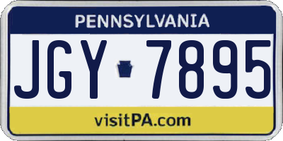 PA license plate JGY7895