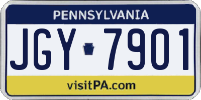 PA license plate JGY7901