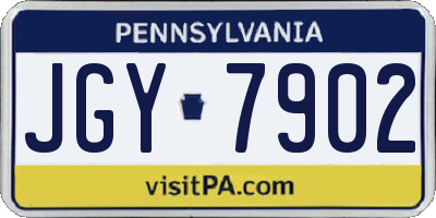 PA license plate JGY7902