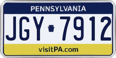 PA license plate JGY7912