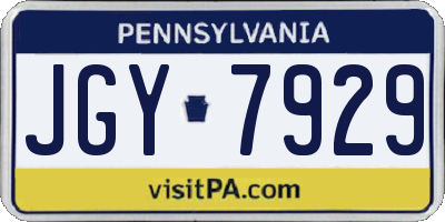 PA license plate JGY7929