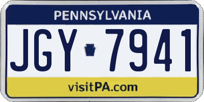 PA license plate JGY7941