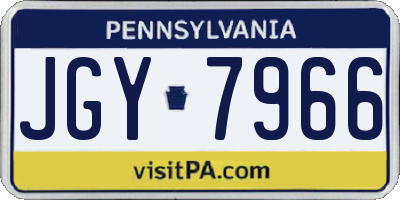 PA license plate JGY7966