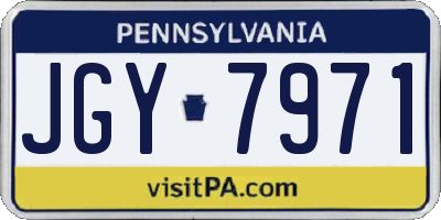 PA license plate JGY7971