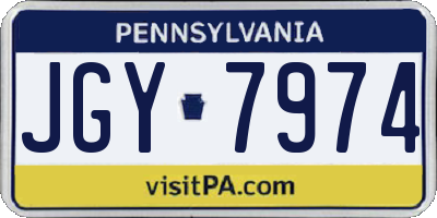 PA license plate JGY7974