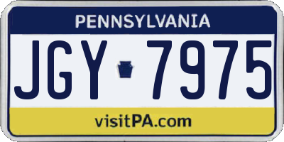 PA license plate JGY7975
