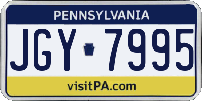 PA license plate JGY7995