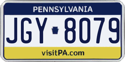 PA license plate JGY8079