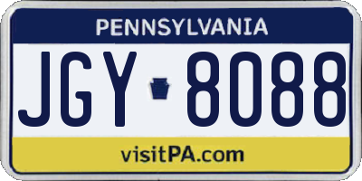 PA license plate JGY8088