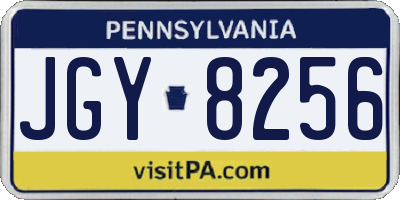 PA license plate JGY8256