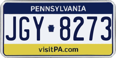 PA license plate JGY8273