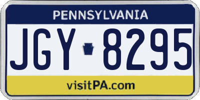 PA license plate JGY8295