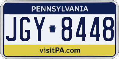 PA license plate JGY8448