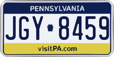 PA license plate JGY8459